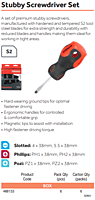 Stubby Screwdriver Set