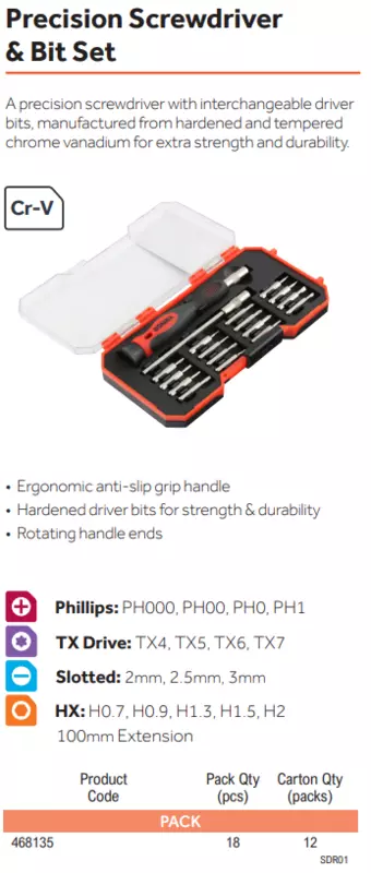 Precision Screwdriver Bit Set