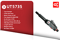 Straight Extended Die Grinder c/w 6mm Collet