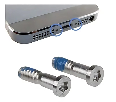 iPhone 5 Replacement bottom pentalobe star Torx screws - Silver