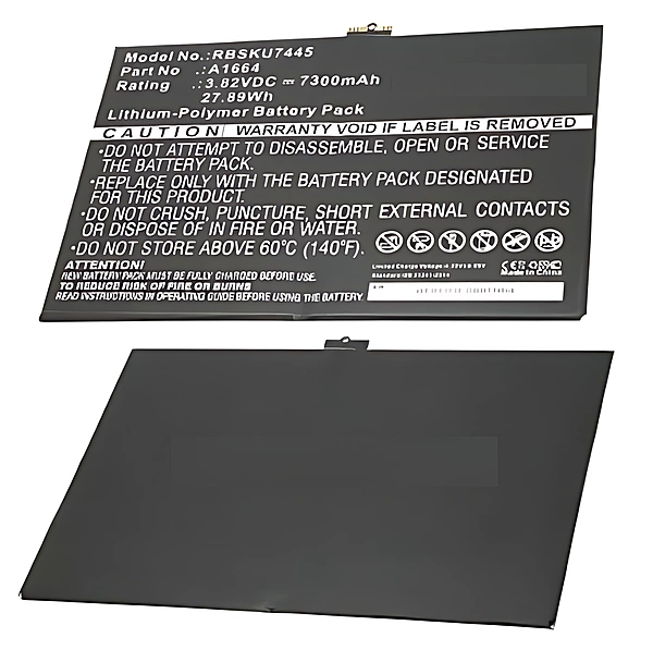 For iPad Pro 9.7 (2016) - Replacement Battery A1664 3.82V 7300mAh