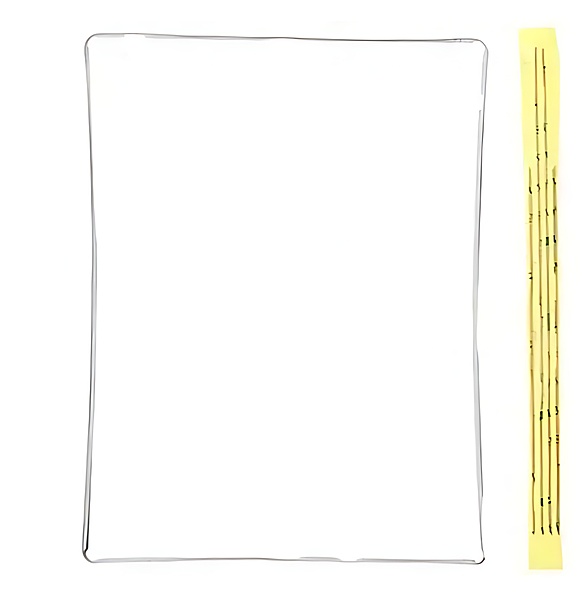 For iPad 4 - Digitizer Support Frame With Adhesive - White
