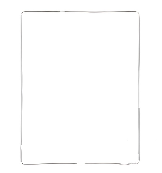 iPad 2 - iPad 3 - Digitizer Support Surround Bezel Replacement - White