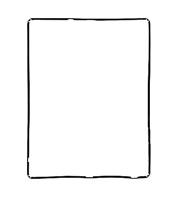 iPad 2 - iPad 3 - Digitizer Support Surround Bezel Replacement - Black