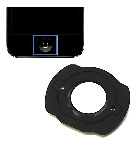 Apple iPod Touch 4th Generation 4G - Replacement Home Button With Rubber - Black