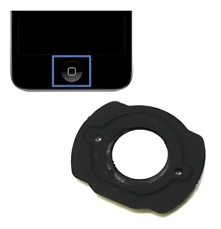 Apple iPod Touch 4th Generation 4G - Replacement Home Button With Rubber - Black