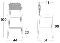 Titus Counter Stool Tobacco Stain-Floor stock