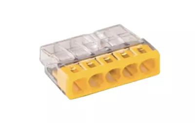 WAGO Screwless Series Plug Terminal – Compact 5 Pin White (0.5–2.5mm²)