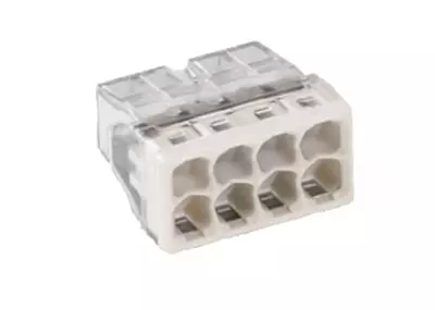 WAGO Screwless Series Plug Terminal – Compact 8 Pin White (0.5–2.5mm²)