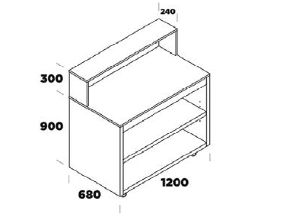 Mueble neutro de buffet modular acabado Calcio V2