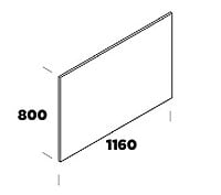 PAnel trasero de Mueble neutro de buffet modular ángulo acabado Hades