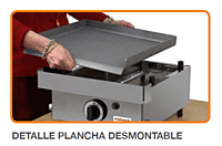 Plancha a gas de 6mm PLG-600/06