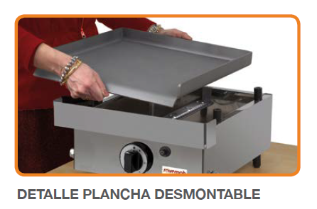 Plancha a gas de 6mm PLG-600/06