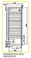 Armario refrigeración/congelación para pastelería con puertas de cristal GN 2/1 AGN-600I CR