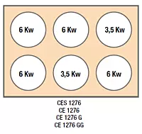 Cocina a gas Serie Especial 700 CES 1276