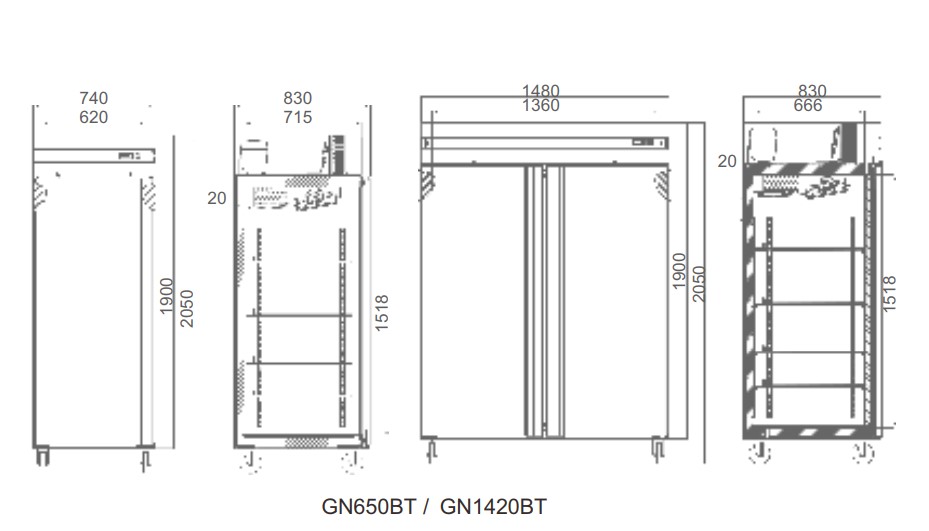 Armario de refrigeración vertical GN650TN (Falta precio)