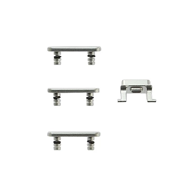 Apple iPhone 7 , 8 Plus - Replacement Buttons Set With Rubber Spacers - Silver
