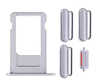 Apple iPhone 6s Plus - Replacement SIM Card Tray , Power Button , Volume Button , Mute Switch - Silver