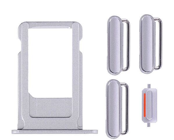 Apple iPhone 6s Plus - Replacement SIM Card Tray , Power Button , Volume Button , Mute Switch - Silver