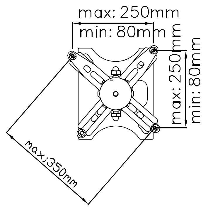 Vision Close-Coupled Projector Ceiling Mount