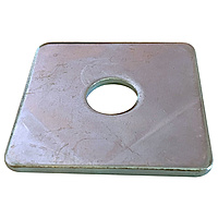 M16x50x50x3mm Square Washer with Round Hole