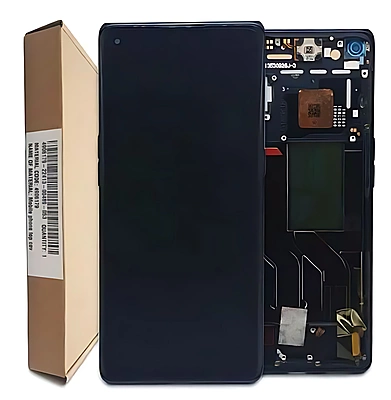 Genuine Oppo Reno5 Pro 5G , Find X3 Neo - Replacement AMOLED Touch Screen Assembly With Frame - Starlight Black - Authorised