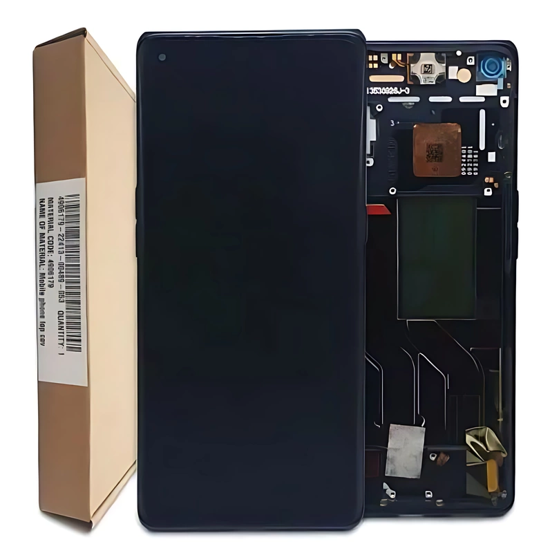 Genuine Oppo Reno5 Pro 5G , Find X3 Neo - Replacement AMOLED Touch Screen Assembly With Frame - Starlight Black - Authorised