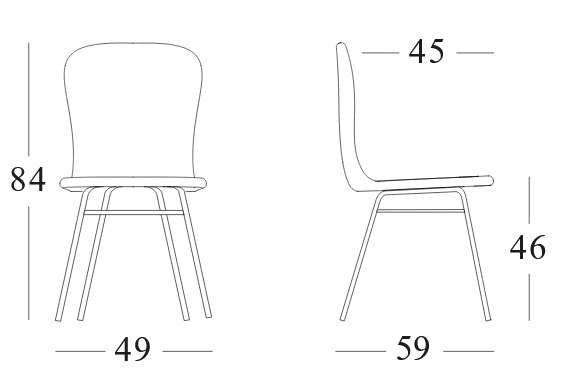 Damien Dining Chair Steel A Base