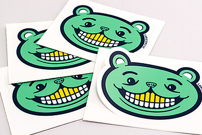 Stickers vinyle monomère blanc kisscut