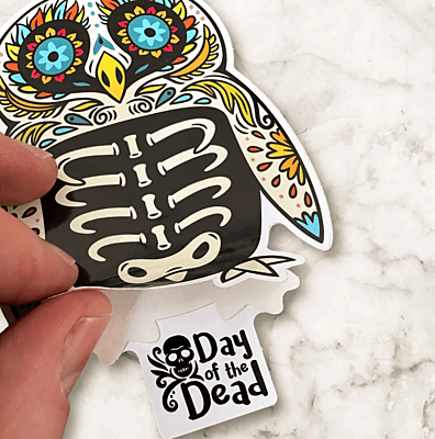 Stickers vinyle monomère blanc die cut