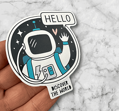 Stickers vinyle monomère blanc die cut