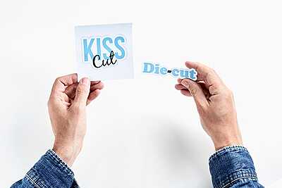 Stickers vinyle monomère blanc kisscut