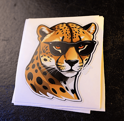 Stickers vinyle monomère blanc kisscut