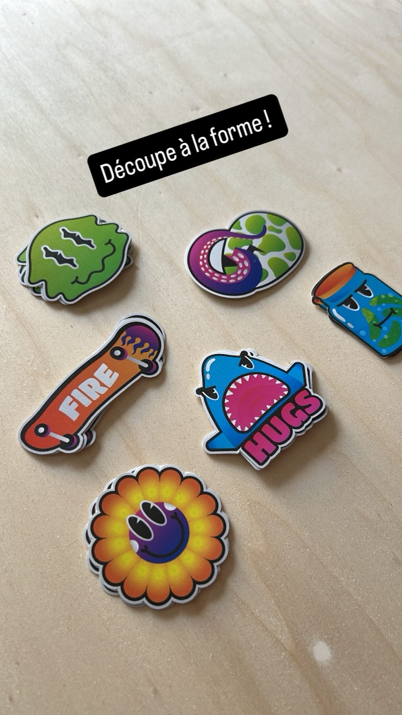 Stickers vinyle polymère blanc