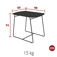Surprising Teak Table 90x60cm