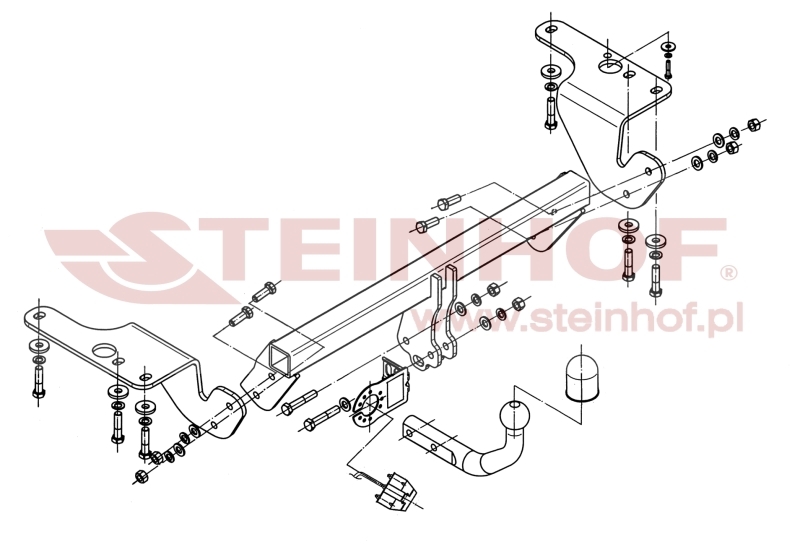 Toyota Corolla 4D (E15) Tow Bar (2007-2010) T-096
