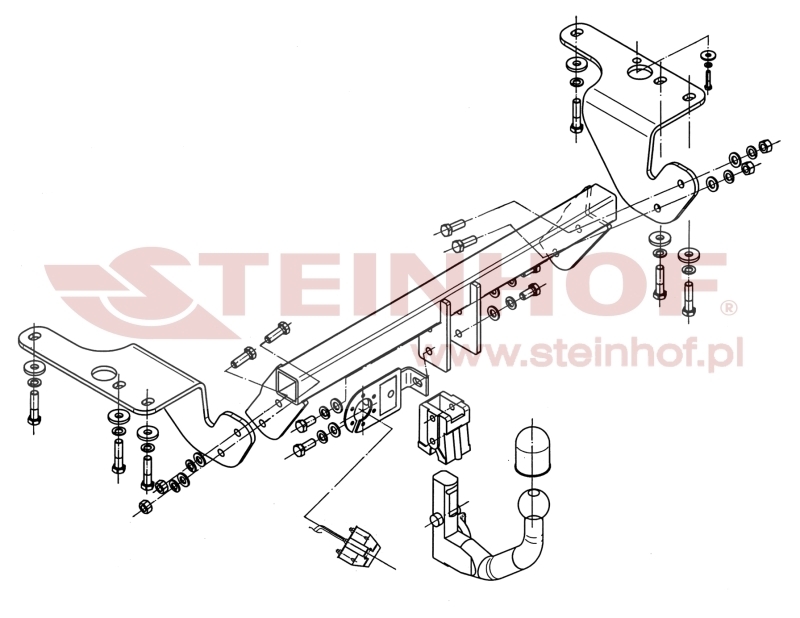 Toyota Corolla 4D (E15) Tow Bar (2007-2010) T-097
