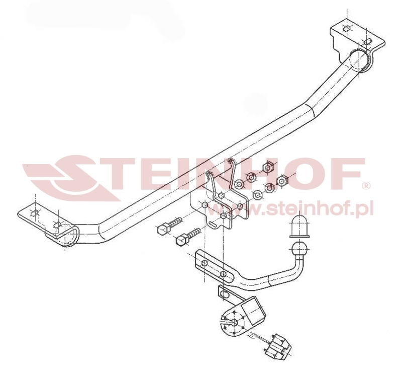 Toyota Avensis 4/5D (T22) Tow Bar (1997-2003) T-100