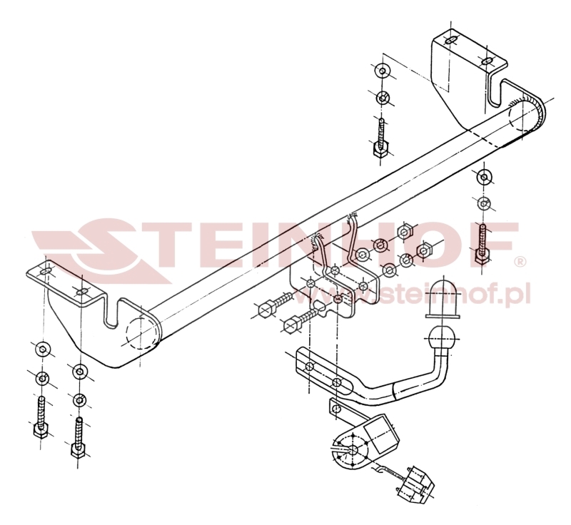 Toyota Avensis Estate (T25) Tow Bar (2003-2009) T-102