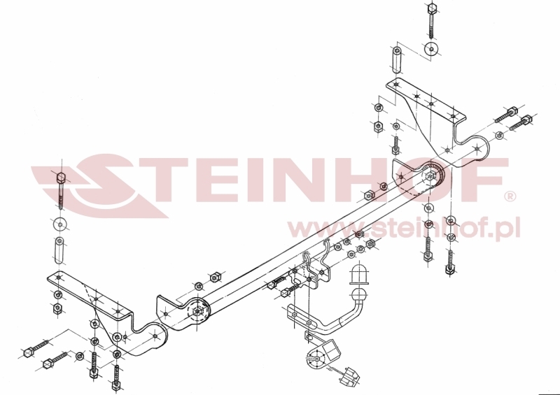 Toyota Avensis 4/5D (T25) Tow Bar (2003-2009) T-104