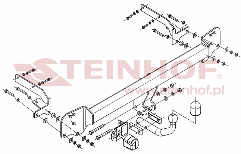 Toyota Camry 4D (US version) Tow Bar (2006-2011) T-106