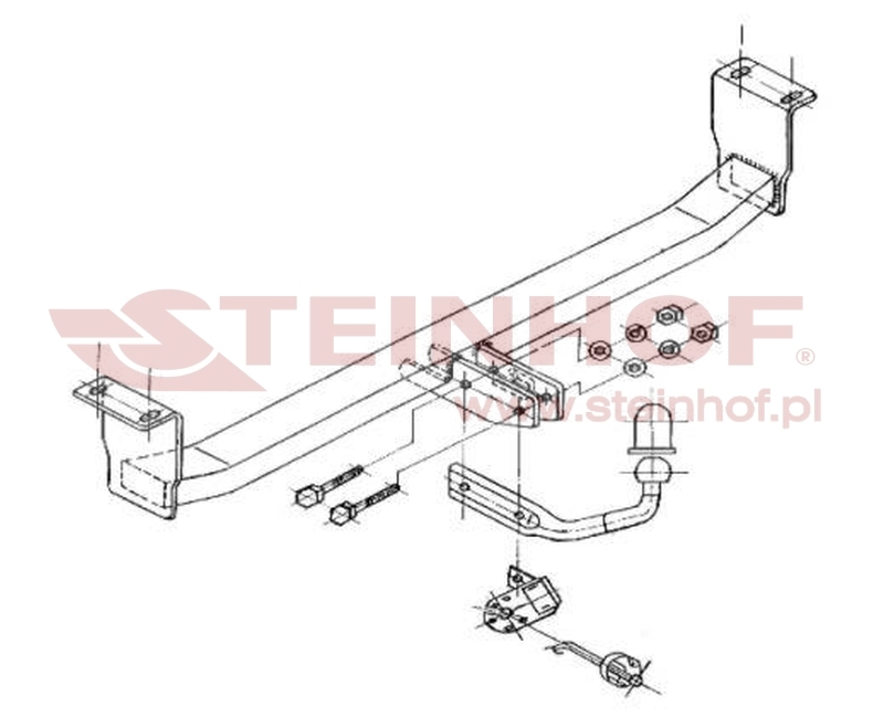 Toyota Corolla 4D (E12) Tow Bar (2002-2007) T-120