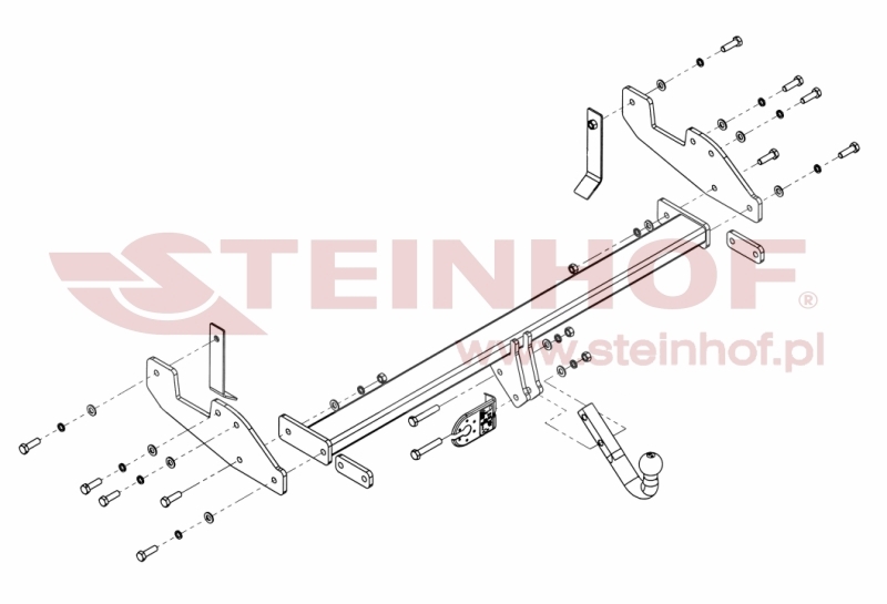 Toyota Hilux Pickup (4WD)
double cab, bumper with step, without carry bar Tow Bar (2005-2010) T-147
