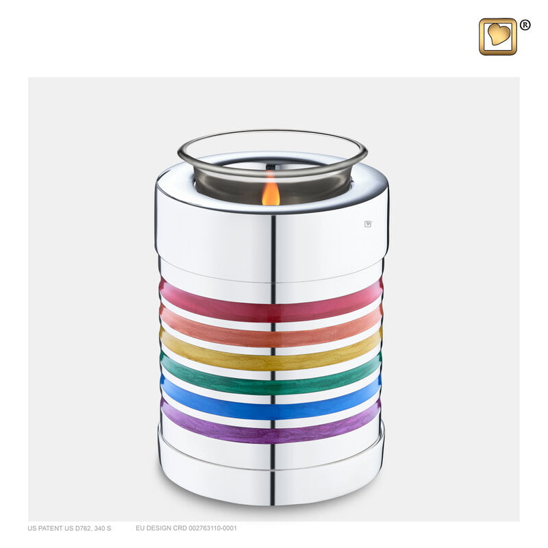 T222 Pride Rainbow Tealight Urn