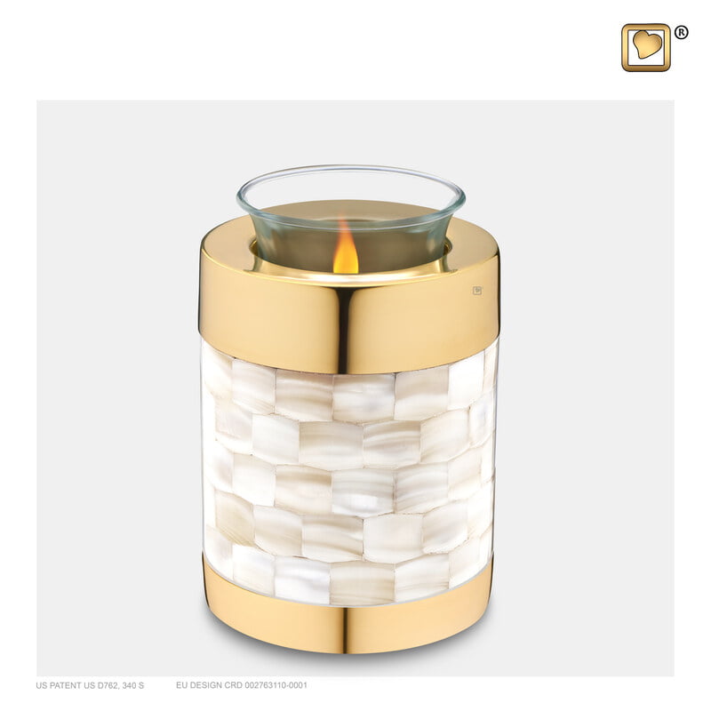 T230 Mother of Pearl Tealight Urn