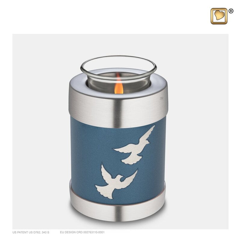 Urn Met Waxinelichtje Devine Flying Doves Urn Met Waxinelichtje Devine Flying Doves