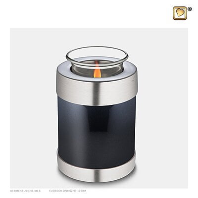 Urn Met Waxinelichtje Zwart