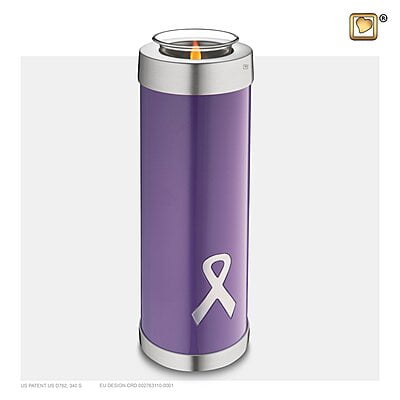 T903 Awareness Tealight Tall Urn Purple