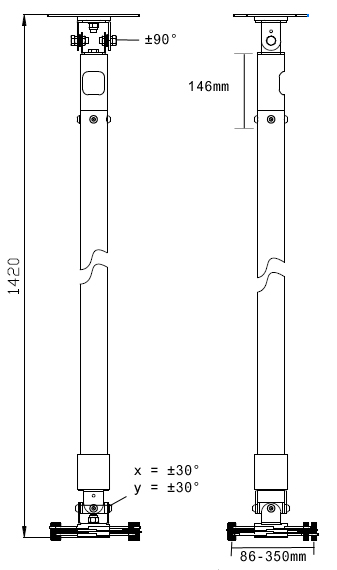 Vision Universal Projector Ceiling Mount