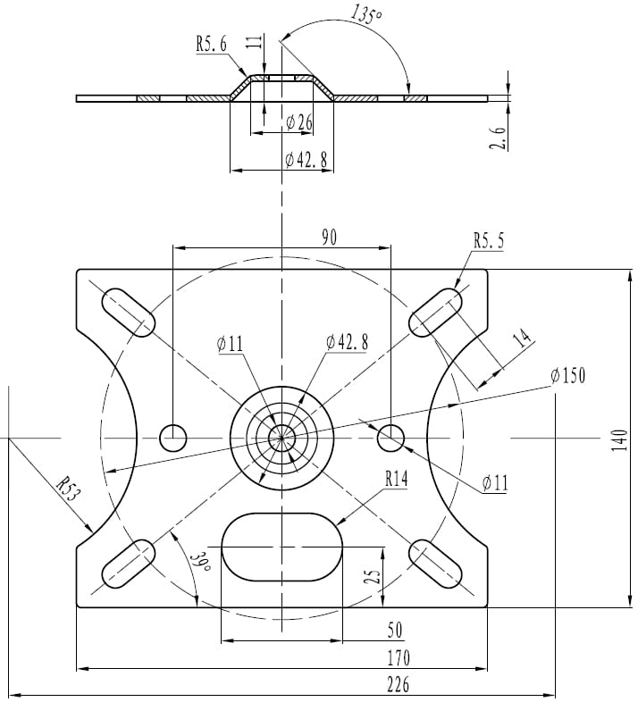 Vision Universal Projector Ceiling Mount